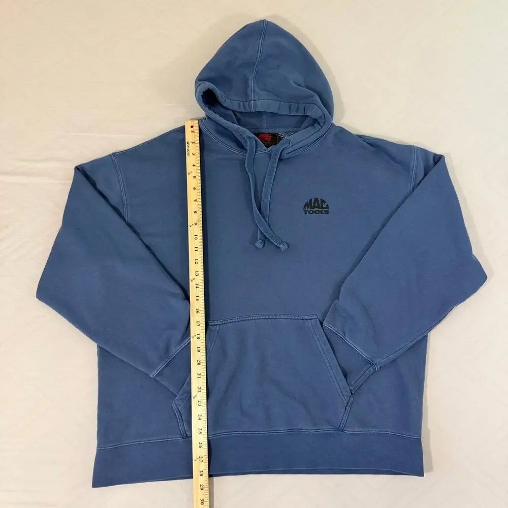 Mac Tools Mens Hoodie 2X Blue Truck Marking Its Territory Graphic Sweatshirt